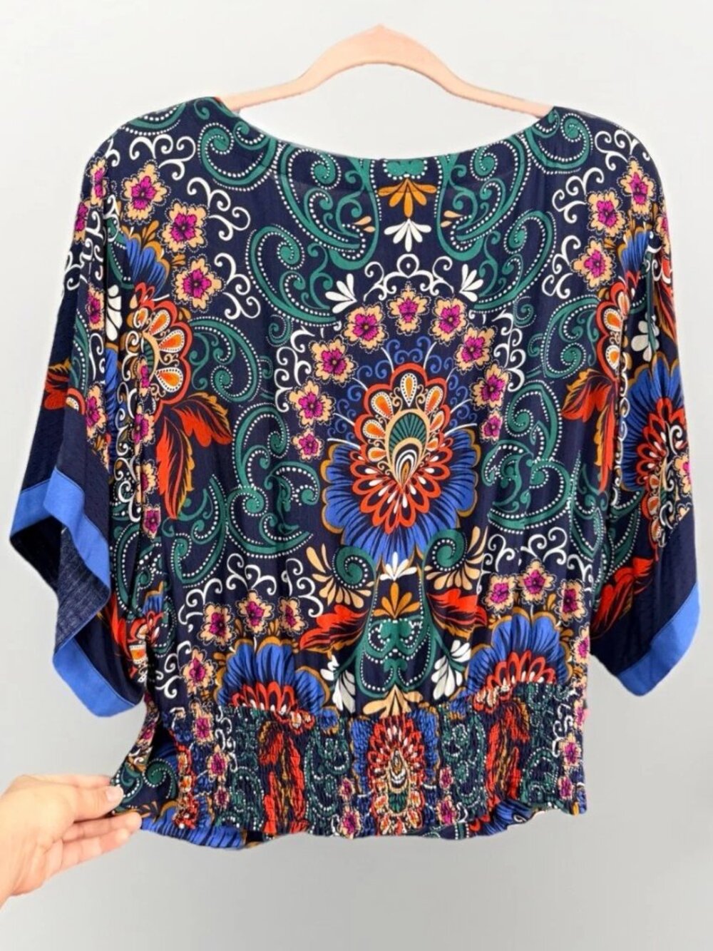 Anthropologie Dolman Sleeves Vienna Kimono Floral Crop Top Blouse S